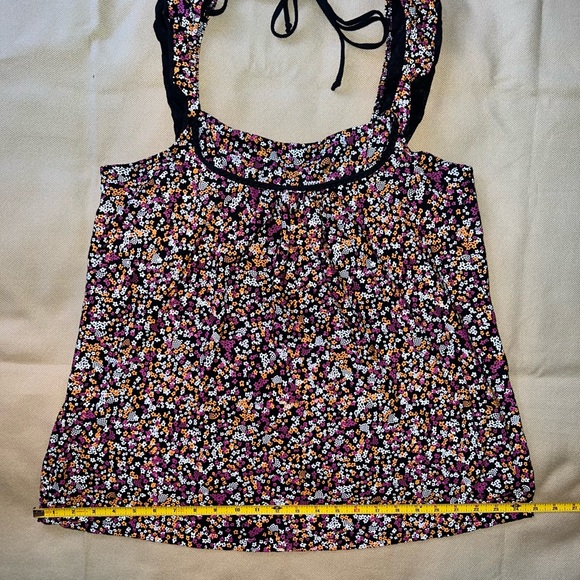 Volcom "Ditzy Dazed" Top - Black Floral Print - Flowy/Airy - Y2K - Junior's XL - Picture 13 of 16